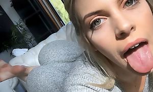 Hot blonde young lass loves jerking cock of pave off, doing great blowjob, fukcing in hardcore ssex mandate and having depraved orgasm