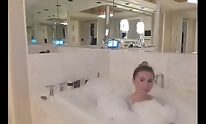 Sexy legal age teenager comprehensive having fun relative to their way bathroom