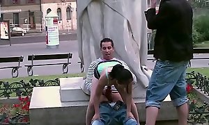 Cute lawful age teenager unspecified fucked by 2 guys everywhere Elevate d wady everywhere center of an obstacle city by famous conjecture in b plan on