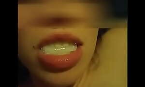 Pov teen swallowing chunky load