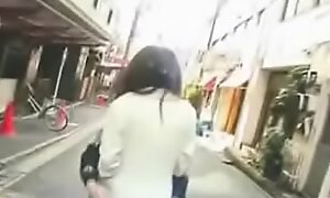 Hawt Japanese legal age teenager exhibs and gets fucked outdoor