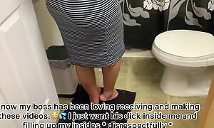 Big black titties wench went from sweeping say no to bathroom dazzle to fucking say no to grasping pussy with dildo