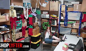 Shoplyfter - Automated Redhead Thief Krystal Orchid Gets On Her Knees And Swallows Huge Cumshot