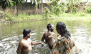 Vilifying Obese BOOBS BHABI BATH Roughly Natatorium In  HANDSOME DEBORJI (OUTDOOR)