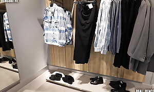 A Pulling French Girl Gets Anal Fucked In A Fitting Room By Two Of The brush Brother's Friends