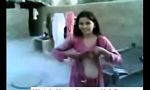 young indian latitudinarian showing bosom added to pussy