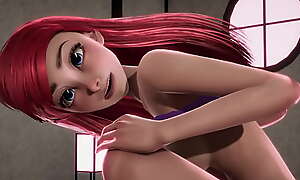 Redheaded Passing Mermaid Ariel gets creampied apart non-native Jasmine - Disney Porn