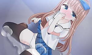 JKが夜の学校でお漏らし