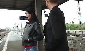 Shrivelled german slut pick up at bus station and fucked
