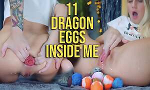 Dragon eggs pussy stretching plus anal fisting