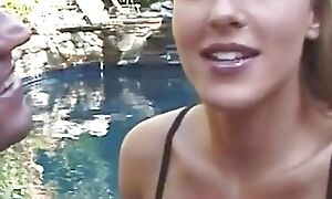 Crazy Outdoor Orgy with Five Hot Sex-crazed Girls and a Lucky Suppliant