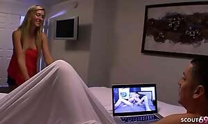 Naughty girl next Going in caught Big Dick Neighbour watching Porn and succeed in First Whitezilla Dealings