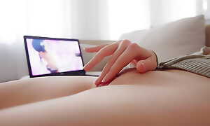 Cuming added to SQUIRTING to the fullest extent a finally heeding HENATI on my laptop - Closeup