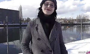 GERMAN SCOUT - Hyacinthine Hair PAWG Glasses Girl Melli Venom Go on with be required of First Get rid of maroon Fuck near Berlin