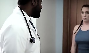 Ebony family doctor Tyler Knight exploits favorite teen patient Maddy O Reilly into anal sex exam.