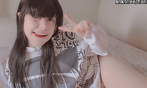 Unpredictable intensify petite cute girl masturbating convulsion having an scale