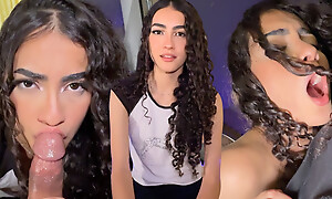 Beautiful 18-year-old Latina edgily records her first sextape for her give form