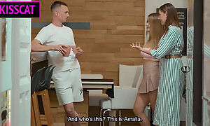 S5e5: Step Female parent Teaches Sex increased by Shares Cum with Amalia Davis in 3some Bed Fuck?
