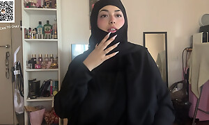 Hijabi slut with huge tits gives you a joi you enjoy